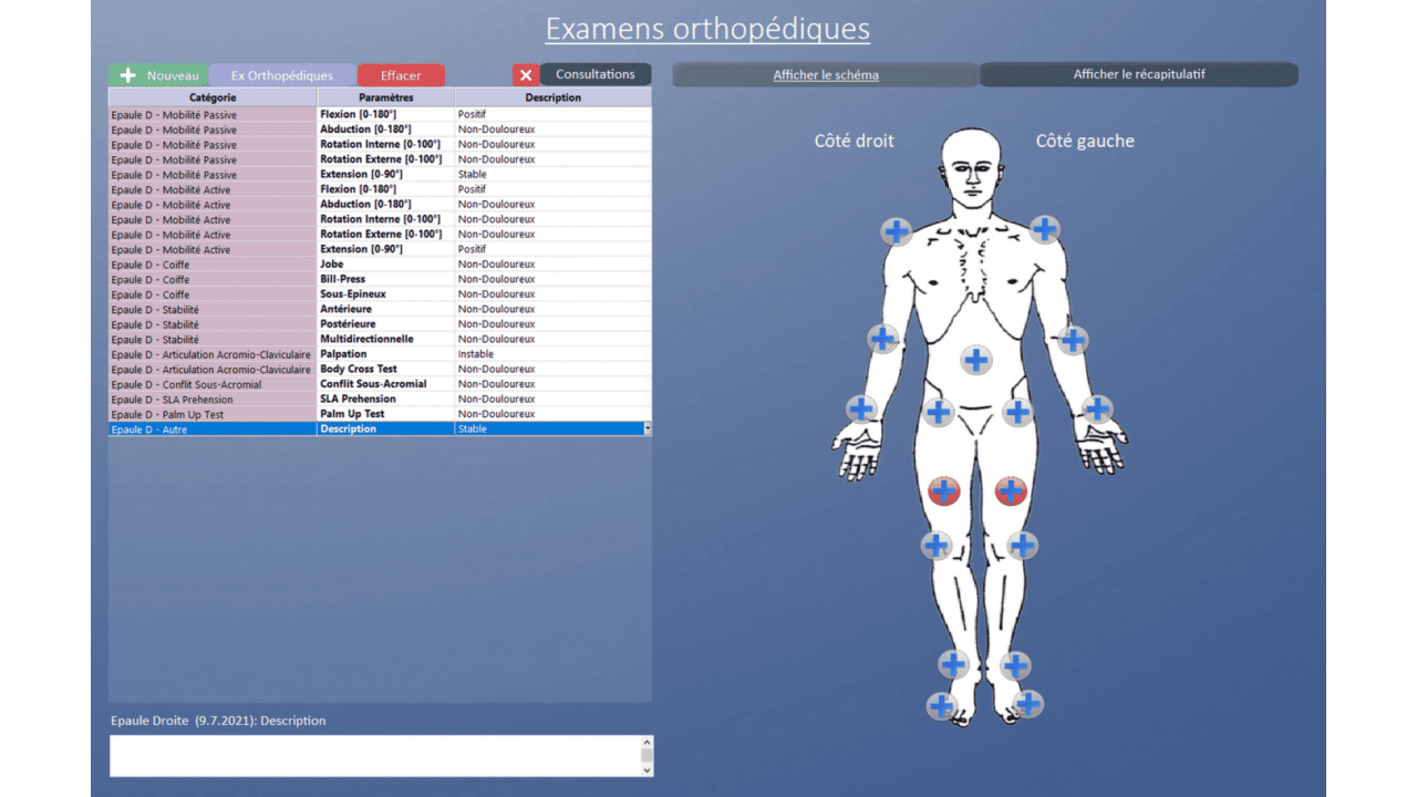 Page spécifique pour l'orthopédie