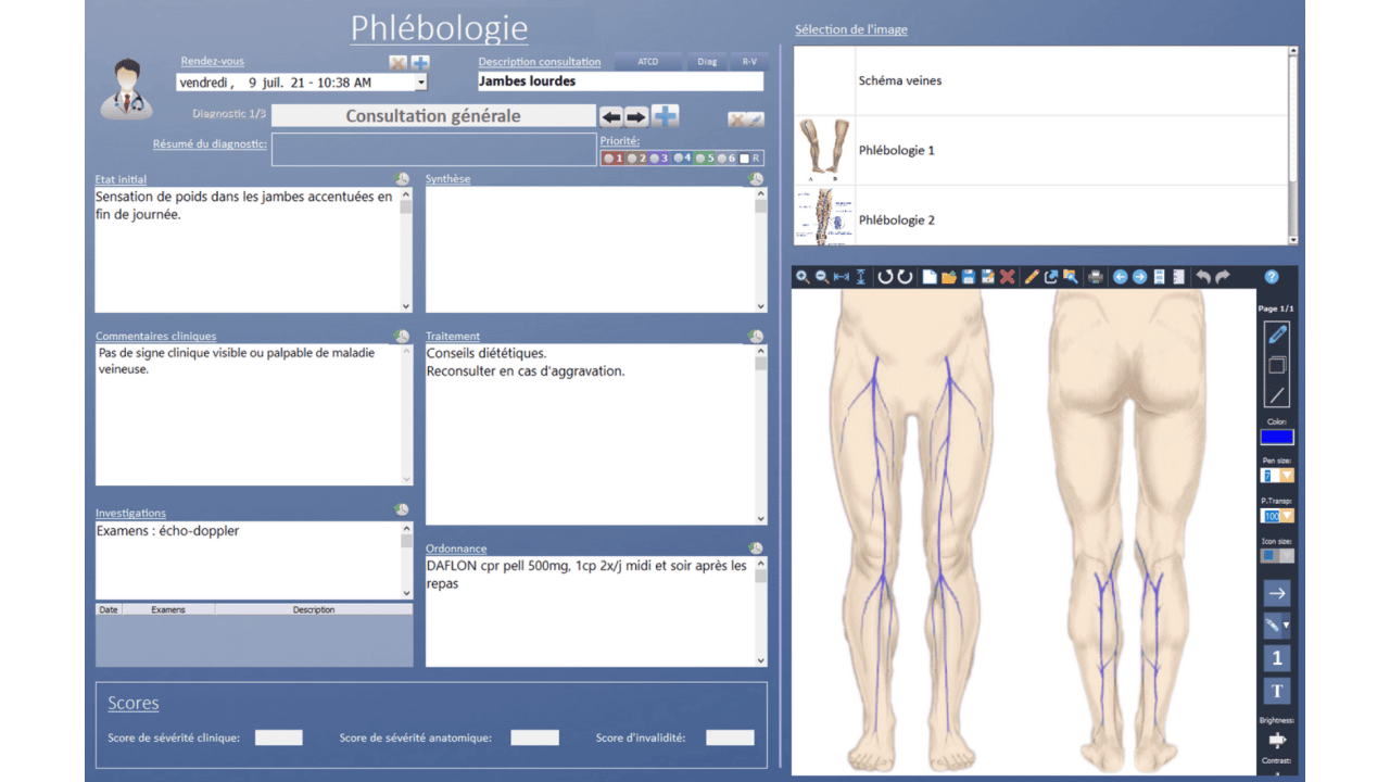 Page spécifique pour la Phlébologie