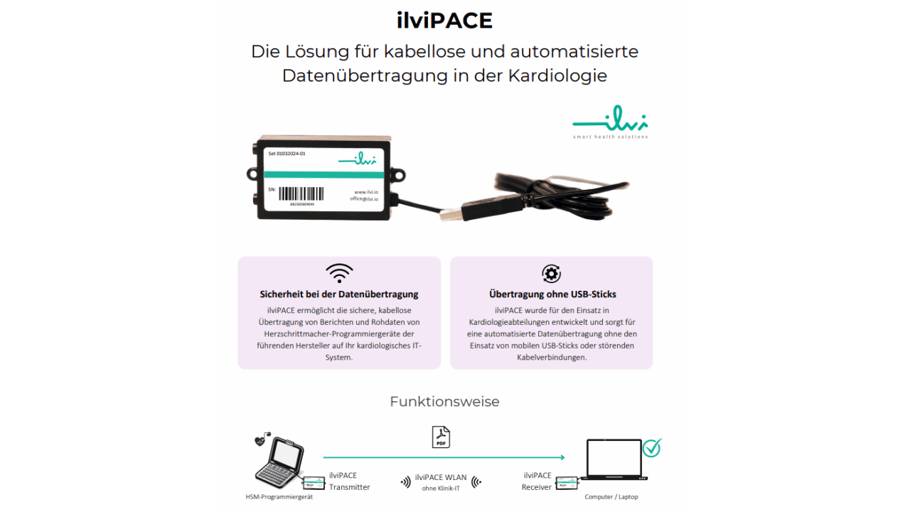 ilviPACE - Datenübertragung in der Kardiologie