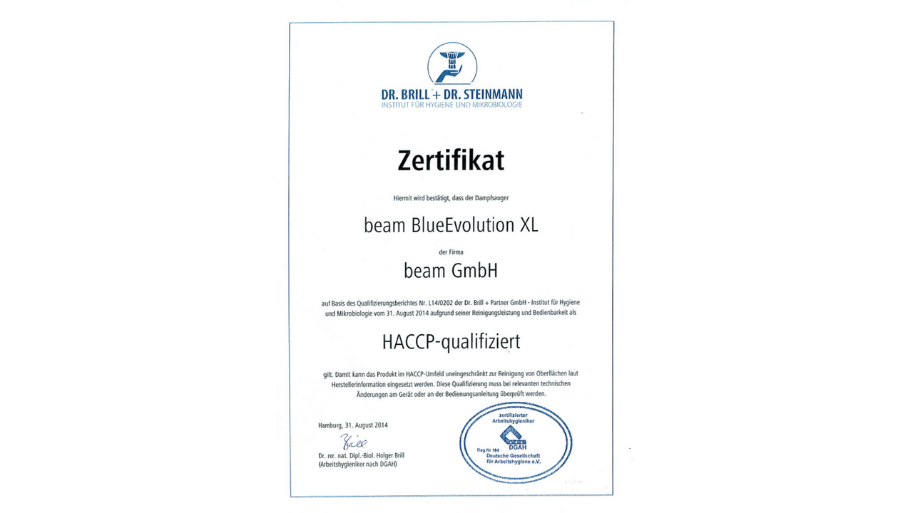 certificat HACCP