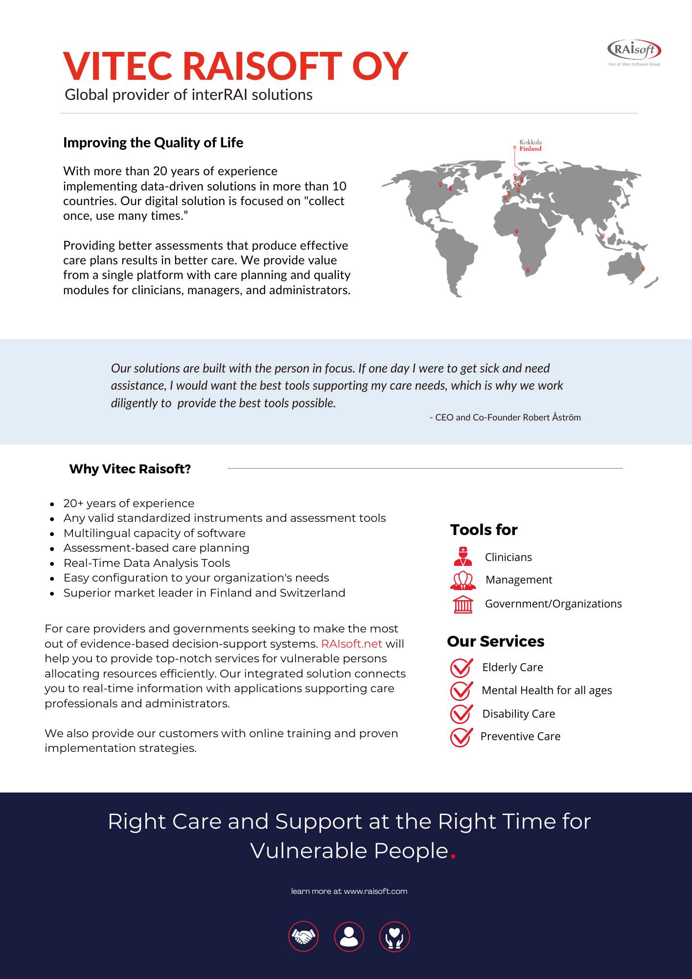 Vitec Raisoft One Pager