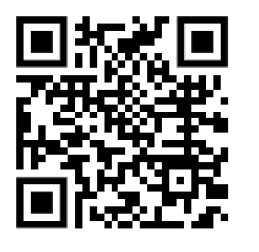 Schwarzer und weißer QR-Code auf weißem Hintergrund.